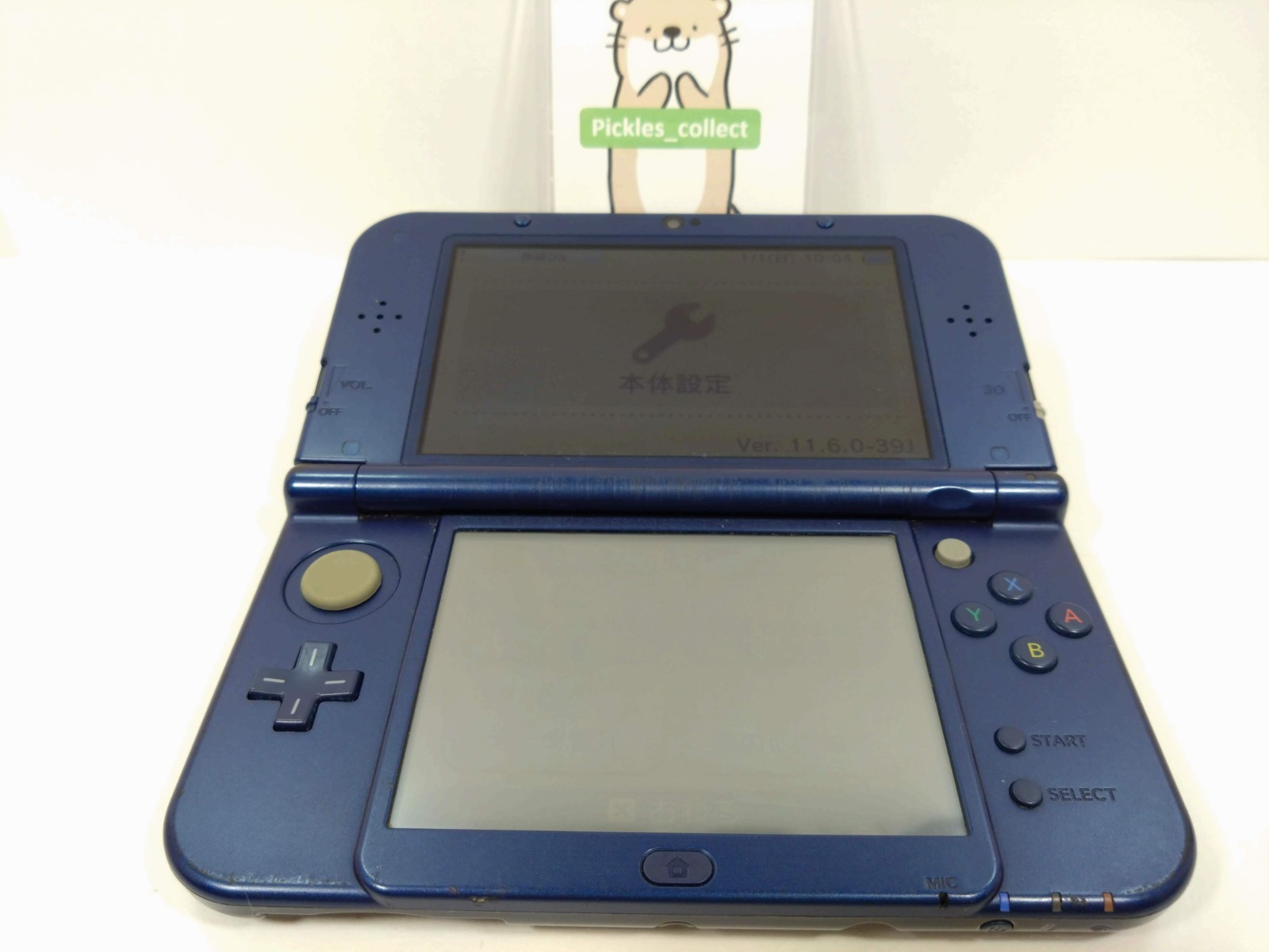 Nintendo New 3DS LL XL Metallic Blue RED-001 w/Stylus 4GB Japanese Tested 0511E