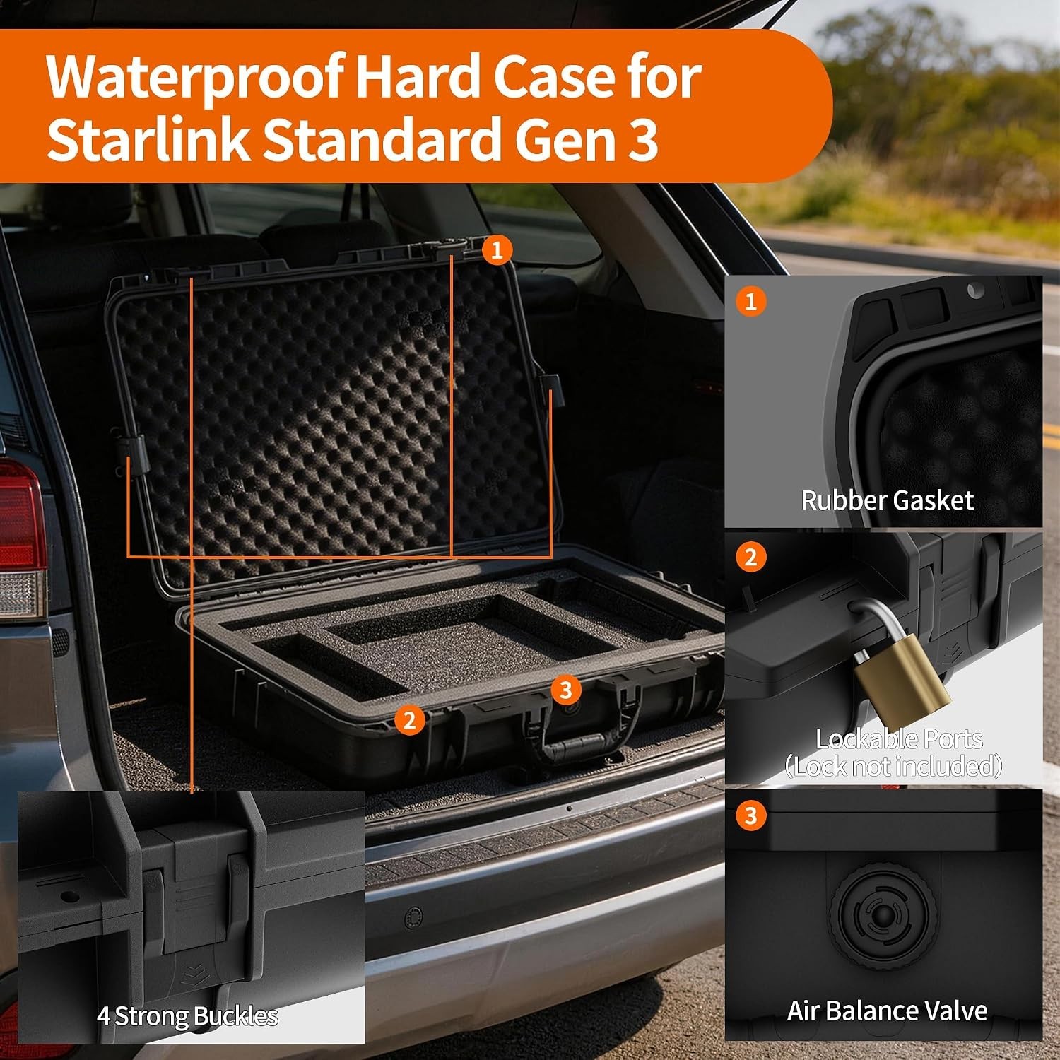 Starlink Gen 3 Hard Waterproof Case – Organize & Protect Your Gear in Style