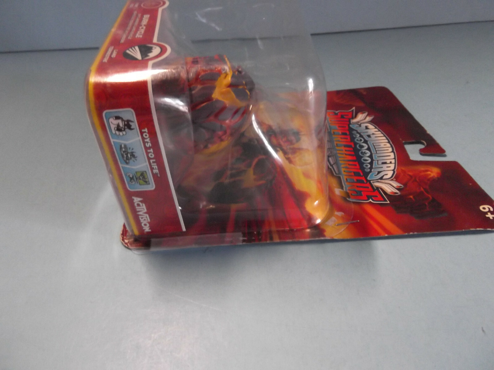 Skylanders superchargers burn cycle “new but packaging came unglued from card”