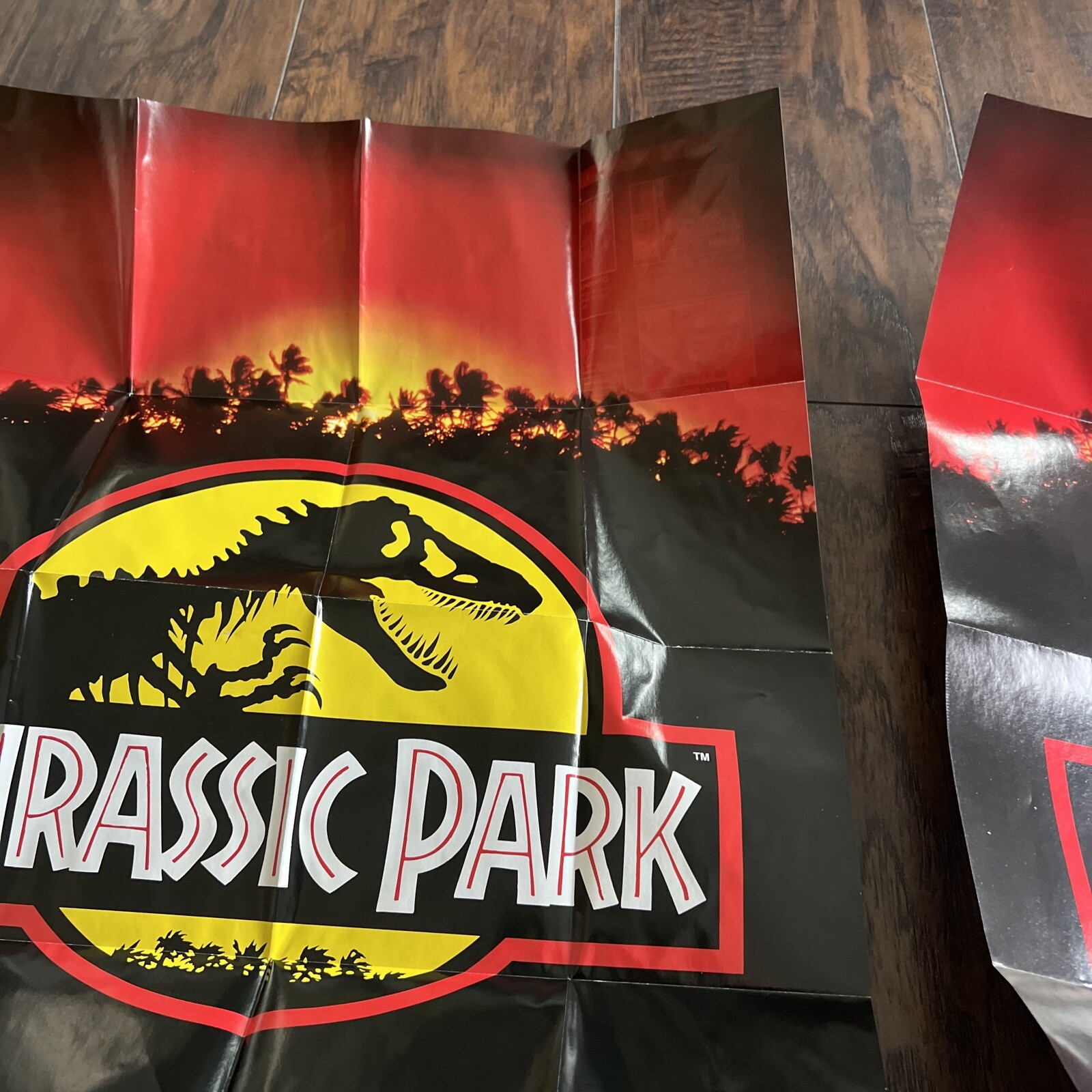 2 Jurassic Park Sega Genesis / Game Gear 1993 Fold Out Insert Poster Both GUC