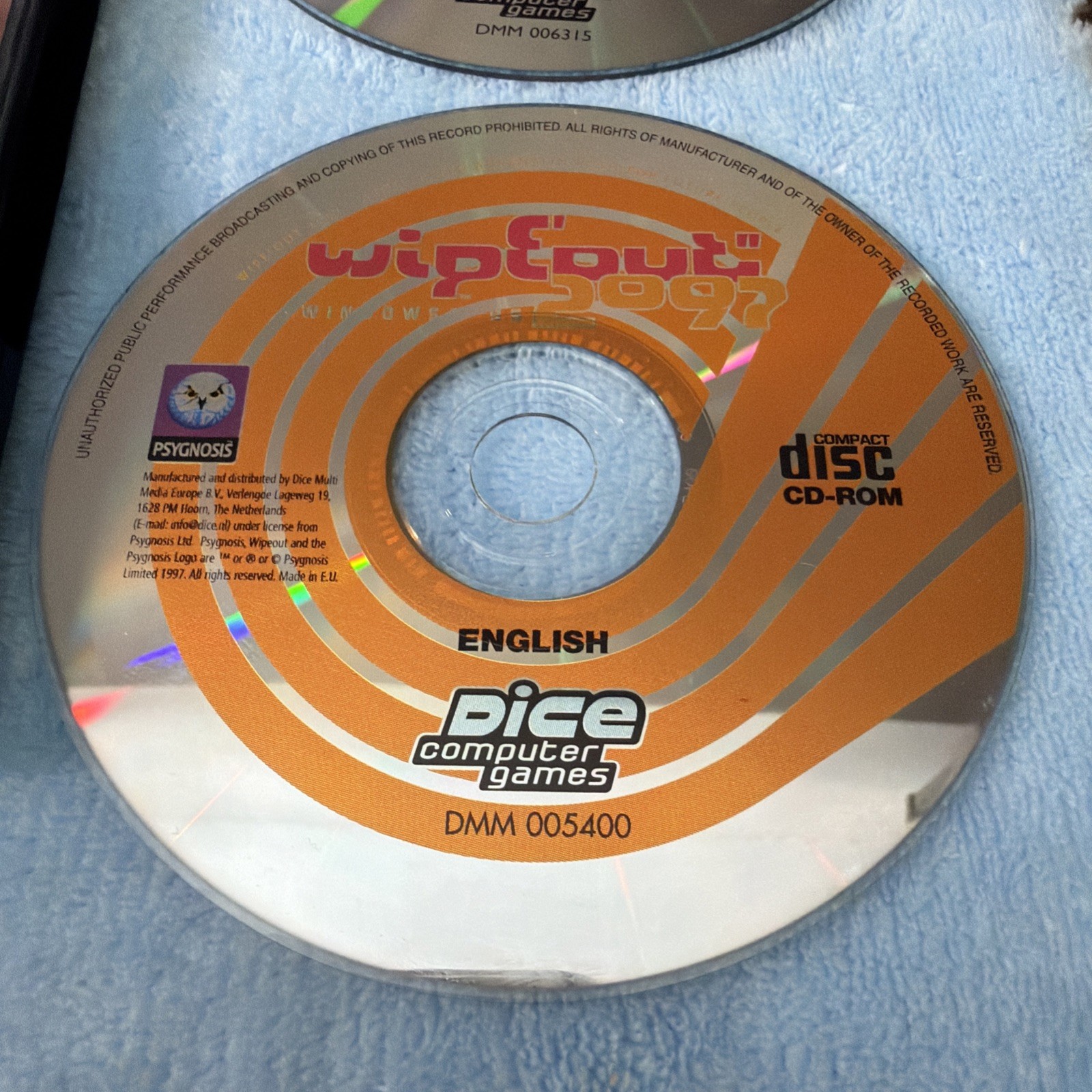 Wipeout 2097 for Windows 95 / 98 (PC, 1997) English Game Disc & Manual on CD