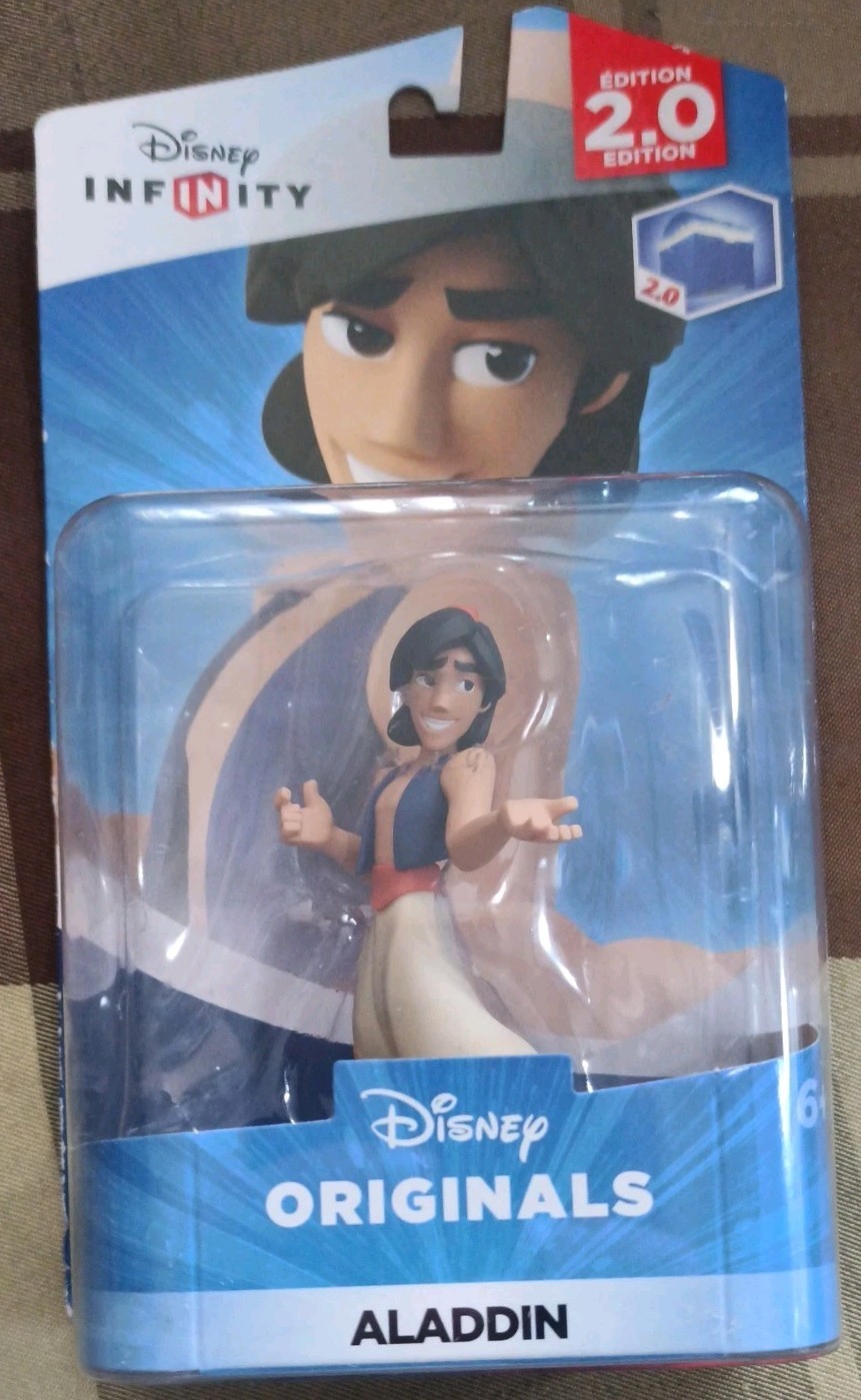 Disney Infinity 2.0 4 figures 1 Sealed 3 Loose Aladdin Donald Maleficent Baymax