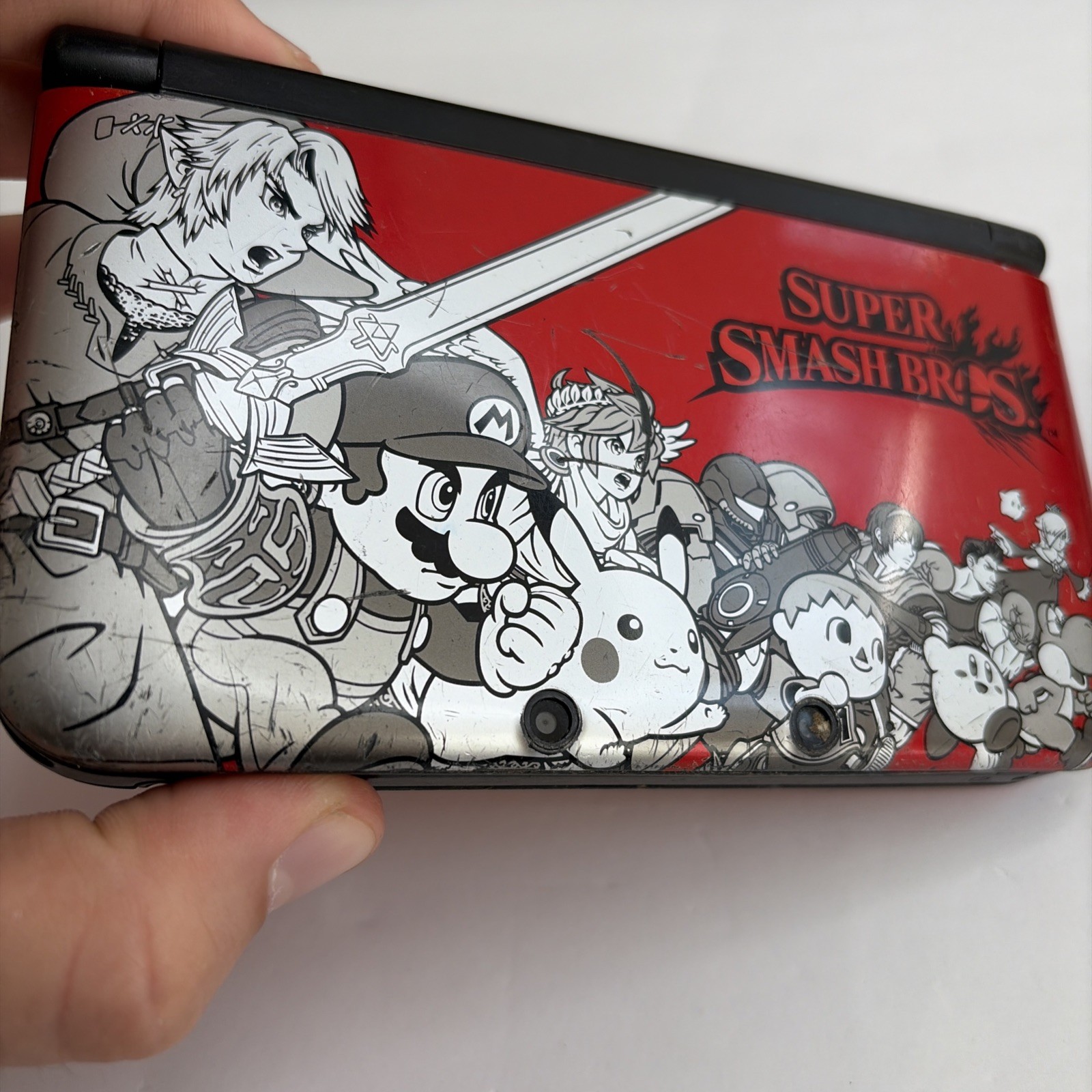 Nintendo 3DS XL Super Smash Bros Red Console SPR-001 Parts Repair