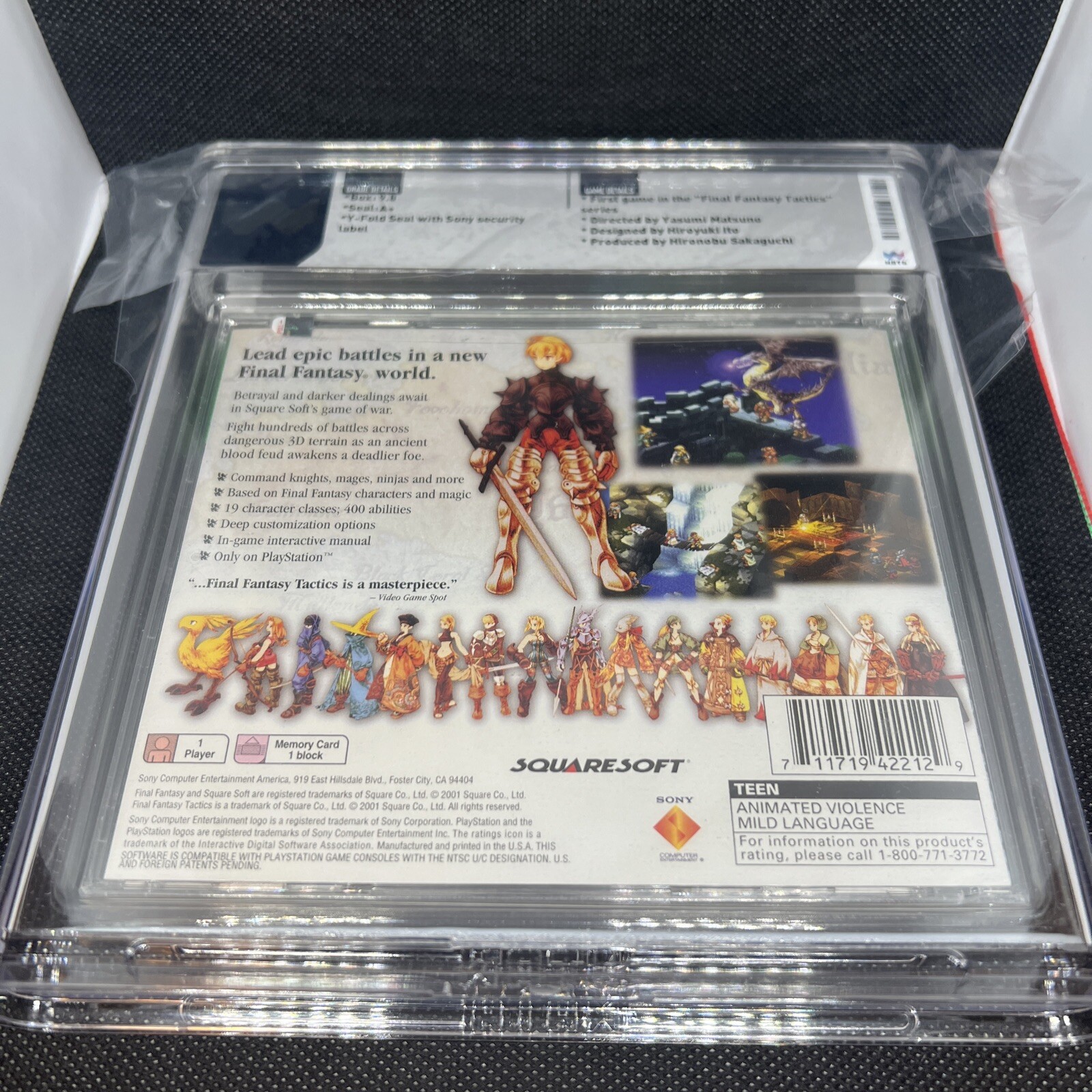 Sealed Final Fantasy Tactics Greatest Hits Playstation PS1 Wata 9.8 A+ Seal