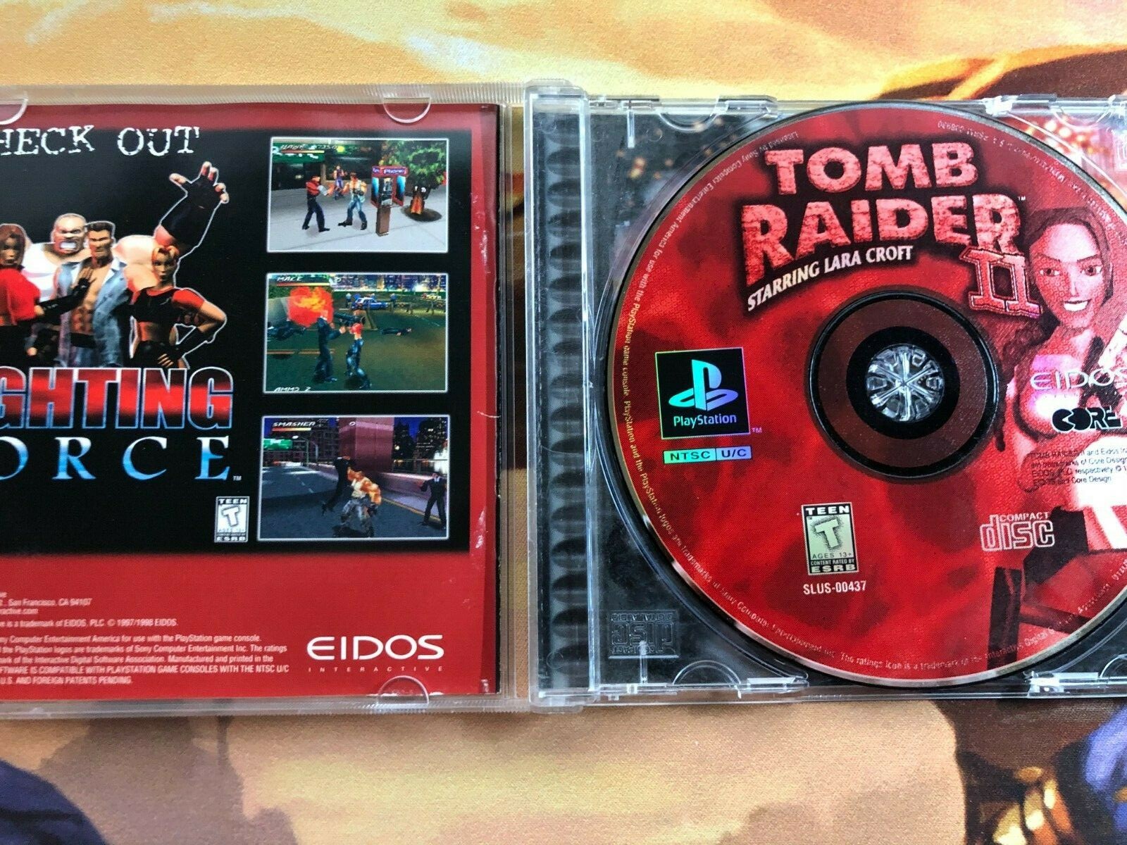 Tomb Raider II 2 Lara Croft (Playstation 1, 1997) – Black Label – Complete