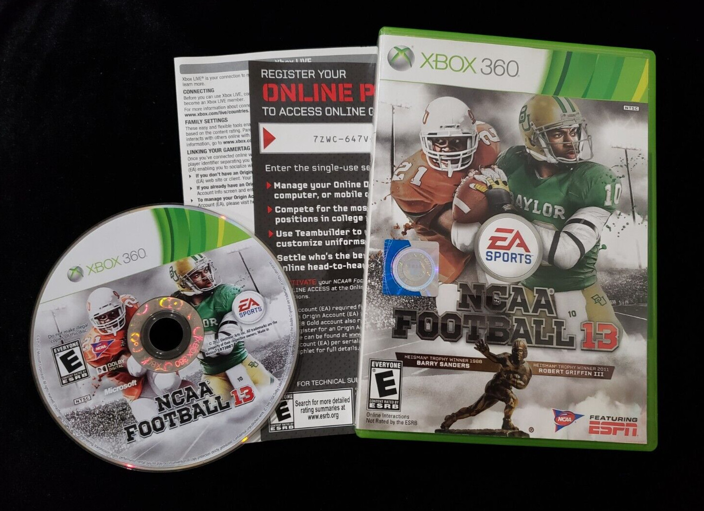 NCAA Football 13 (Xbox 360) Complete w/ Manual in Original Box CIB, TESTED!