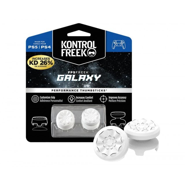 Control Freek PS4 PS5 Controller Performance Thumb Grip Galaxy White New