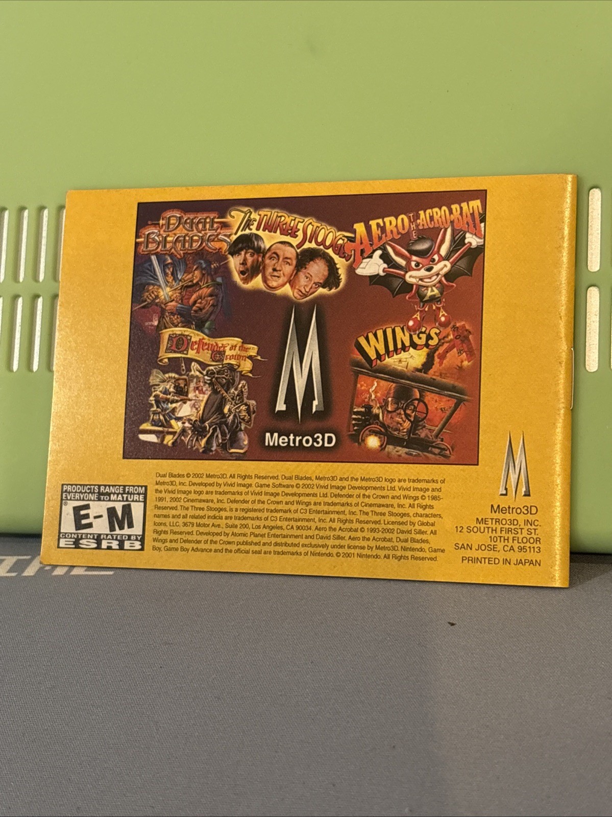 Gem Smashers Manual Booklet Nintendo Game Boy Advance GBA Authentic