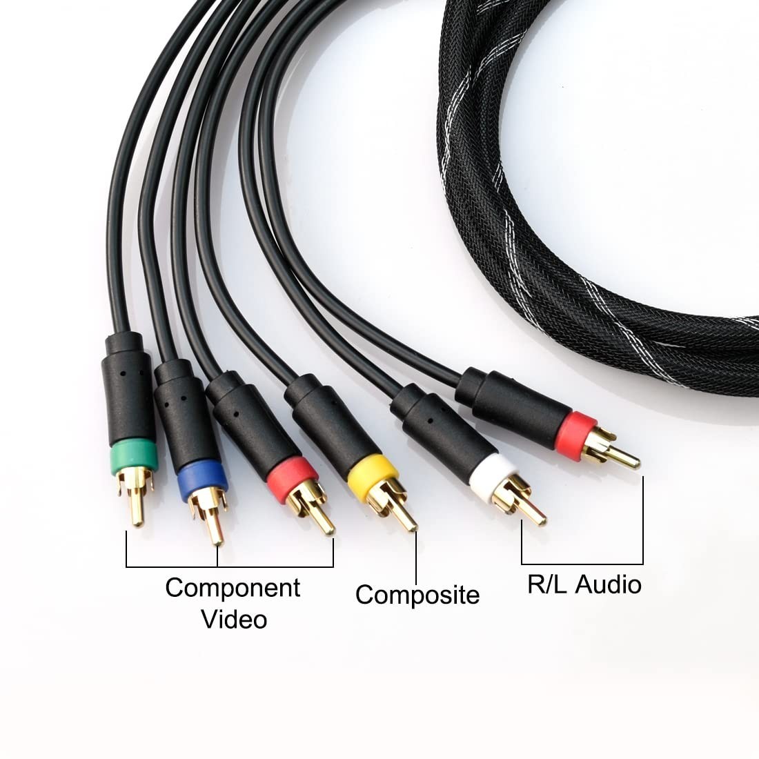 Component AV Cable for PS2 PS3 HD RCA Audio Video Cord YPbPr PlayStation 2 3 6FT