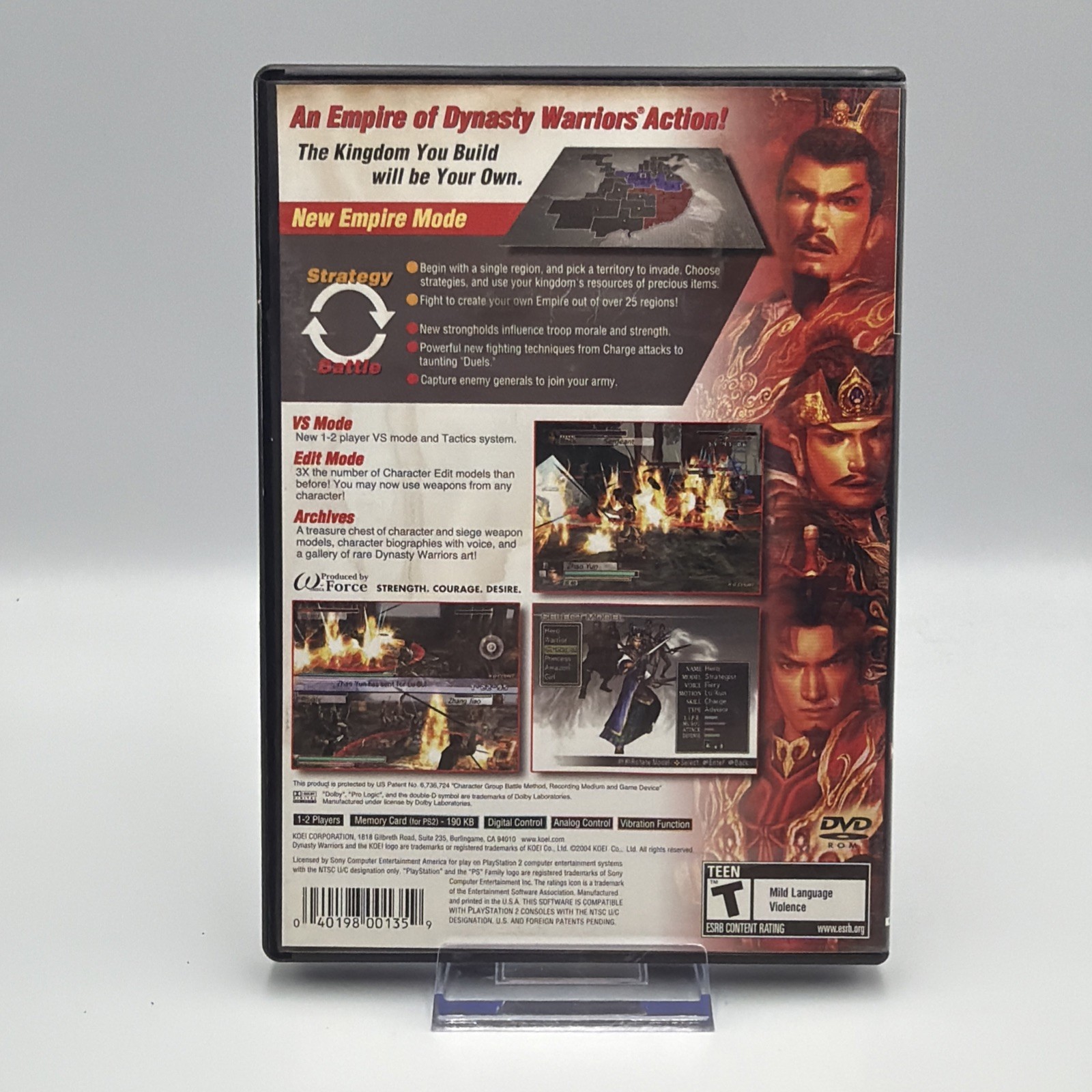 Dynasty Warriors 4 (Sony PlayStation 2, 2004) PS2 CIB Complete Manual Reg Card