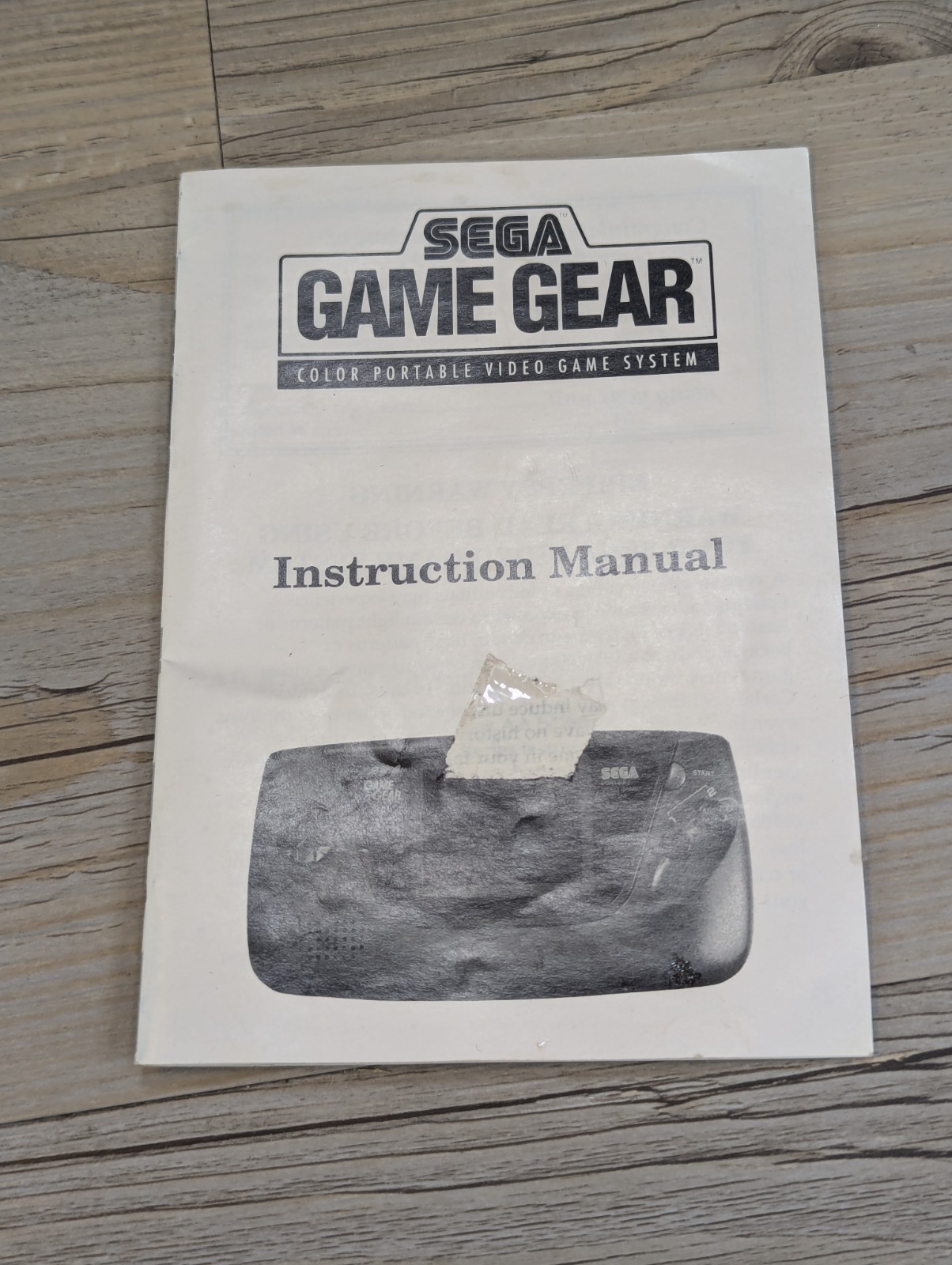 Sega Game Gear 2110 Blue W/ World Series Baseball Manual Inserts & Case See Desc
