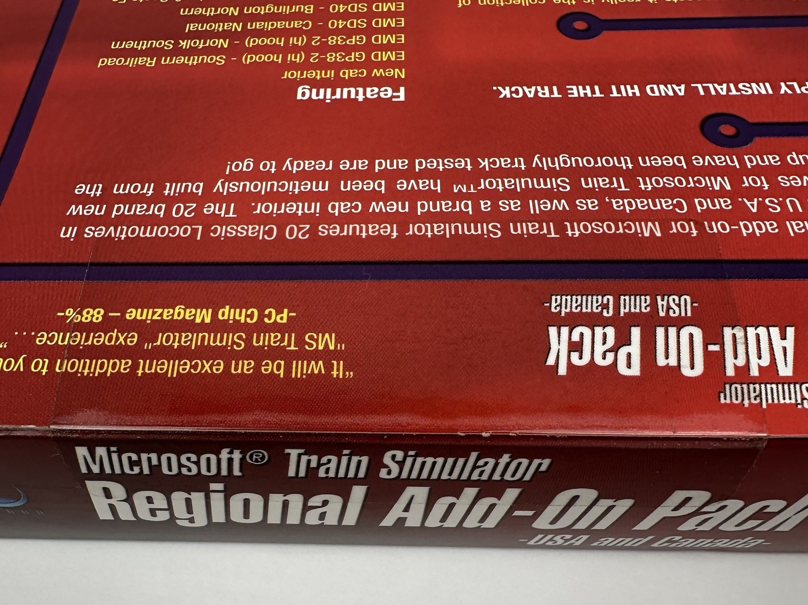 Microsoft Train Simulator USA Canada Regional Add-On Pack PC Big Box SEALED NOS