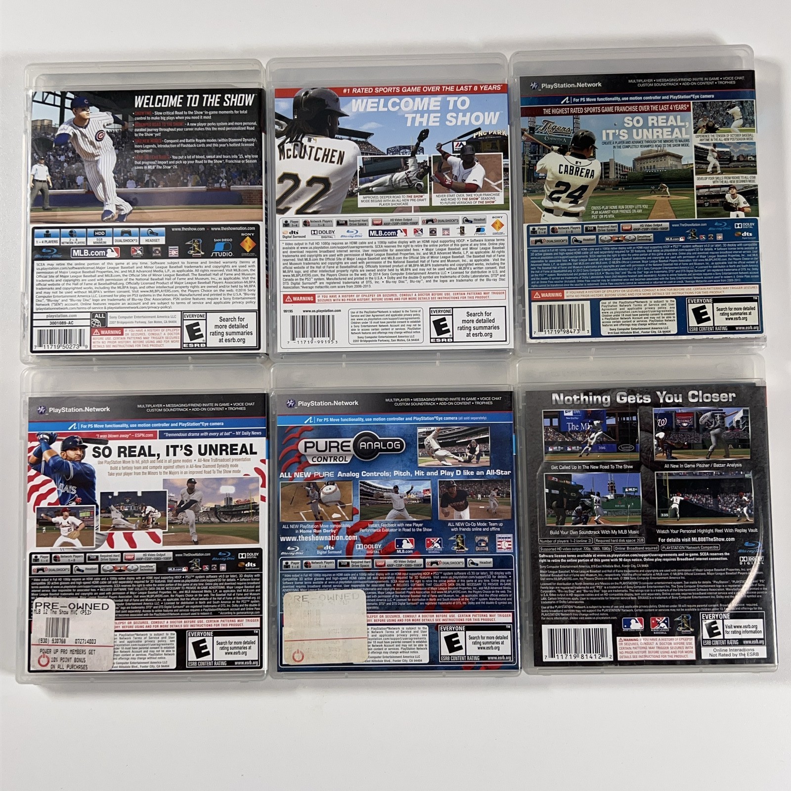MLB The Show 08 11 12 13 14 16 PlayStation 3 Sony 6 Game Lot TESTED