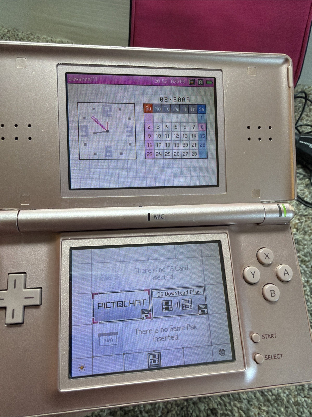 Nintendo DS Lite Console USG-001 with charger Case – Pink With 9 Games