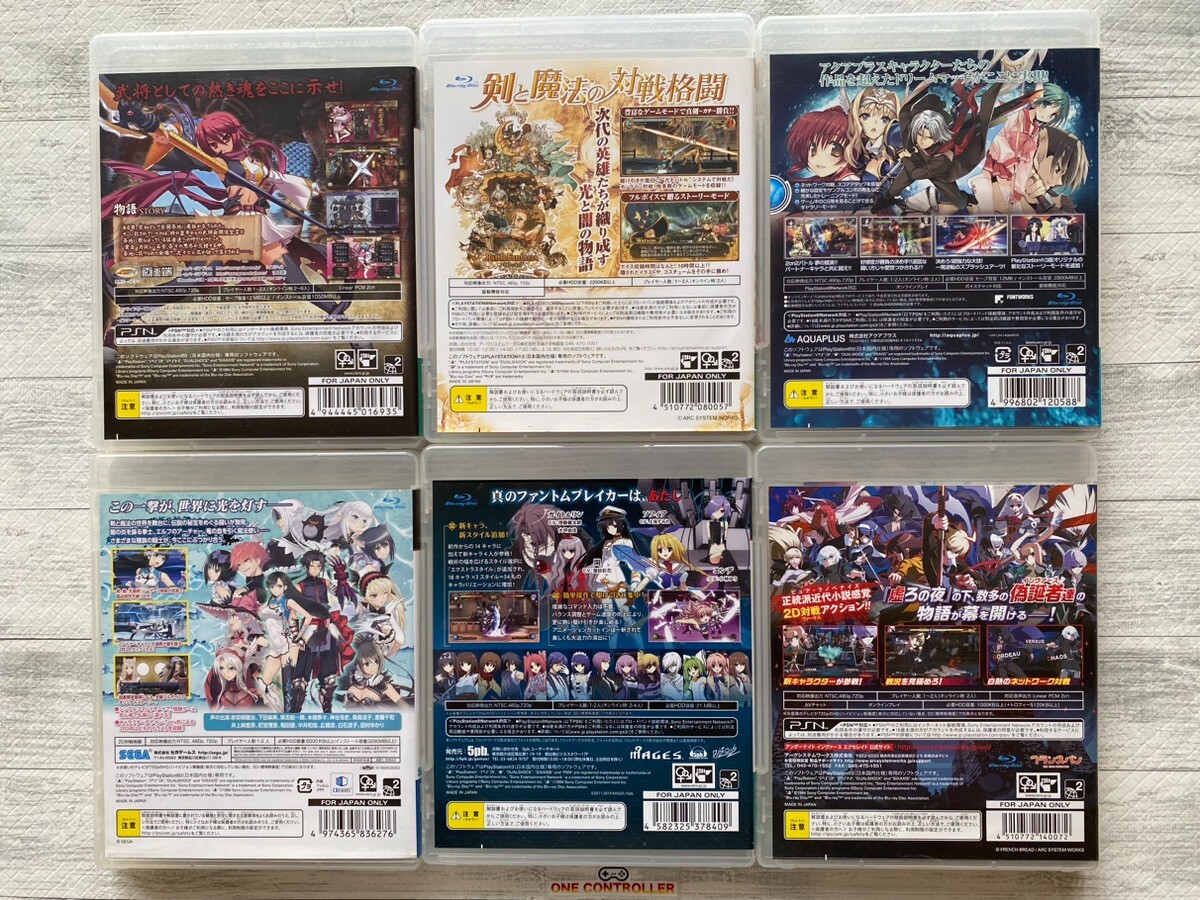 SONY PS3 Koihime & Blade Arcus & Battle Fantasi Phantom Aqua Pazza Under Night
