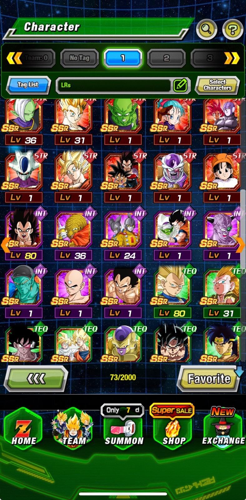 Stacked IOS Dragon ball dokkan account with new TEQ Beasthan + 72 Other LRs.