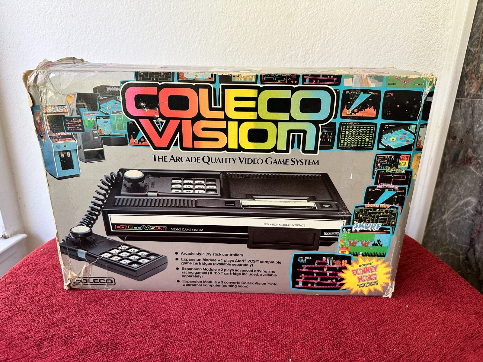 Coleco Vision Gaming Console – 90% CIB – Original Foam – Works, Retro Video Game