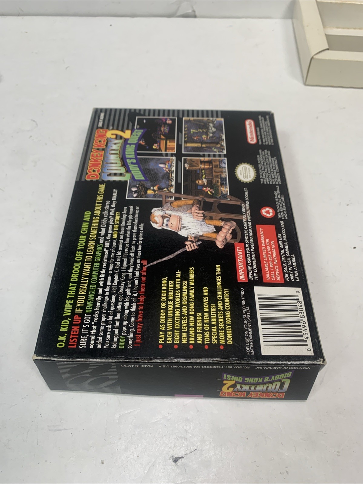 Super Nintendo DONKEY KONG COUNTRY 2 SNES NTSC-U/C 1995 CIB Manual + Inserts
