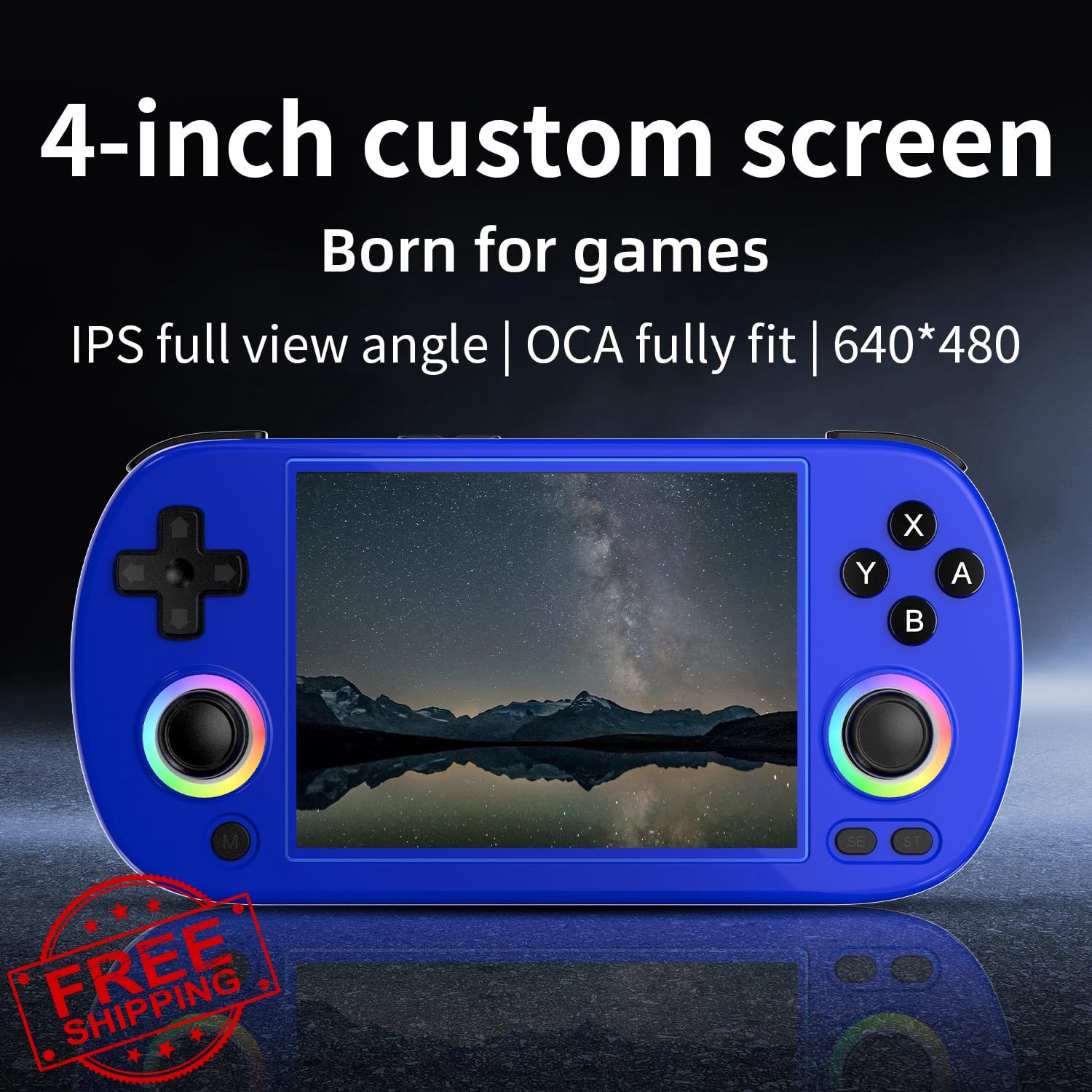 Ayhgicxt RG40XXH Retro Handheld Blue 64GB