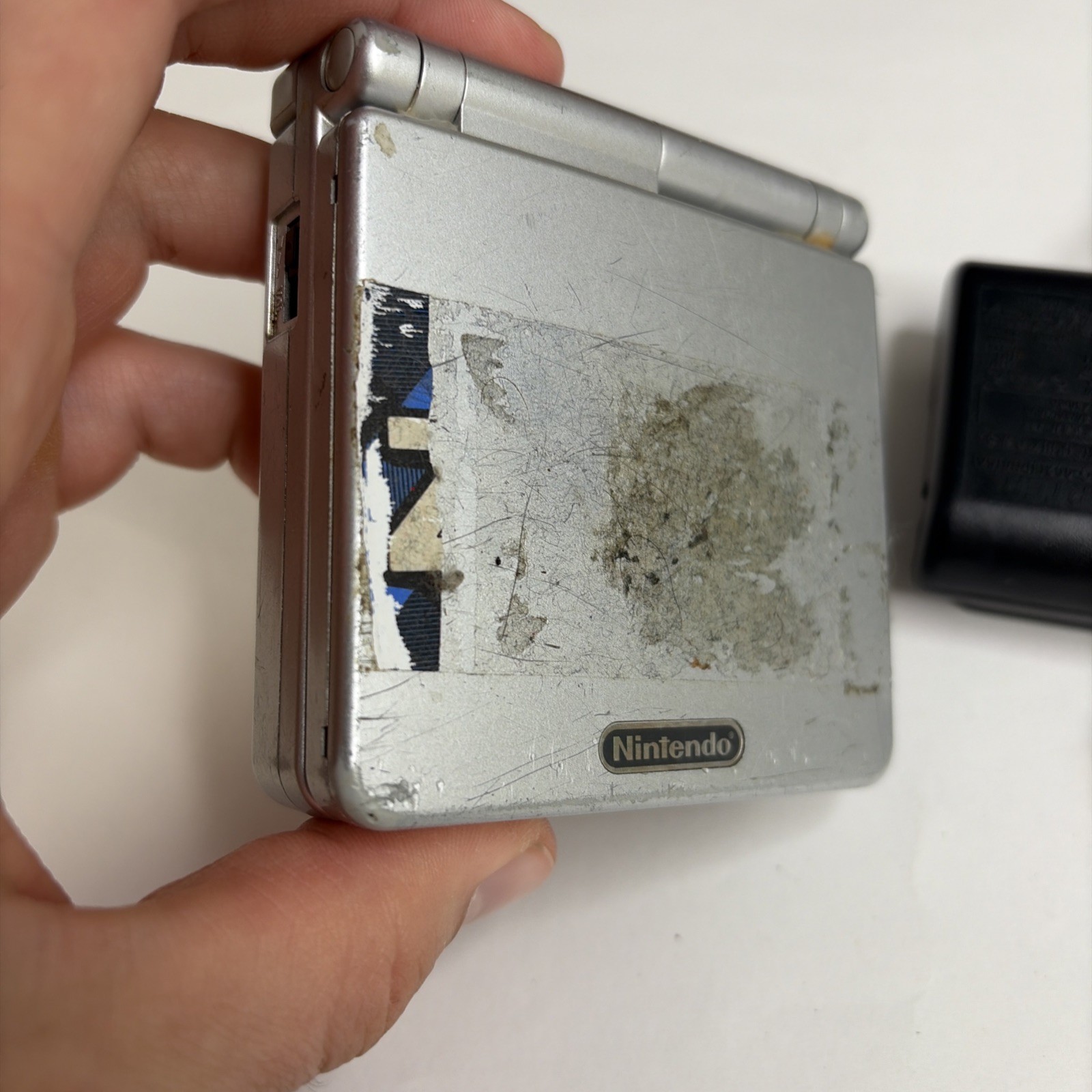 Gameboy Advanced sp GBA Platinum Silver Ags-001 Tested US Model