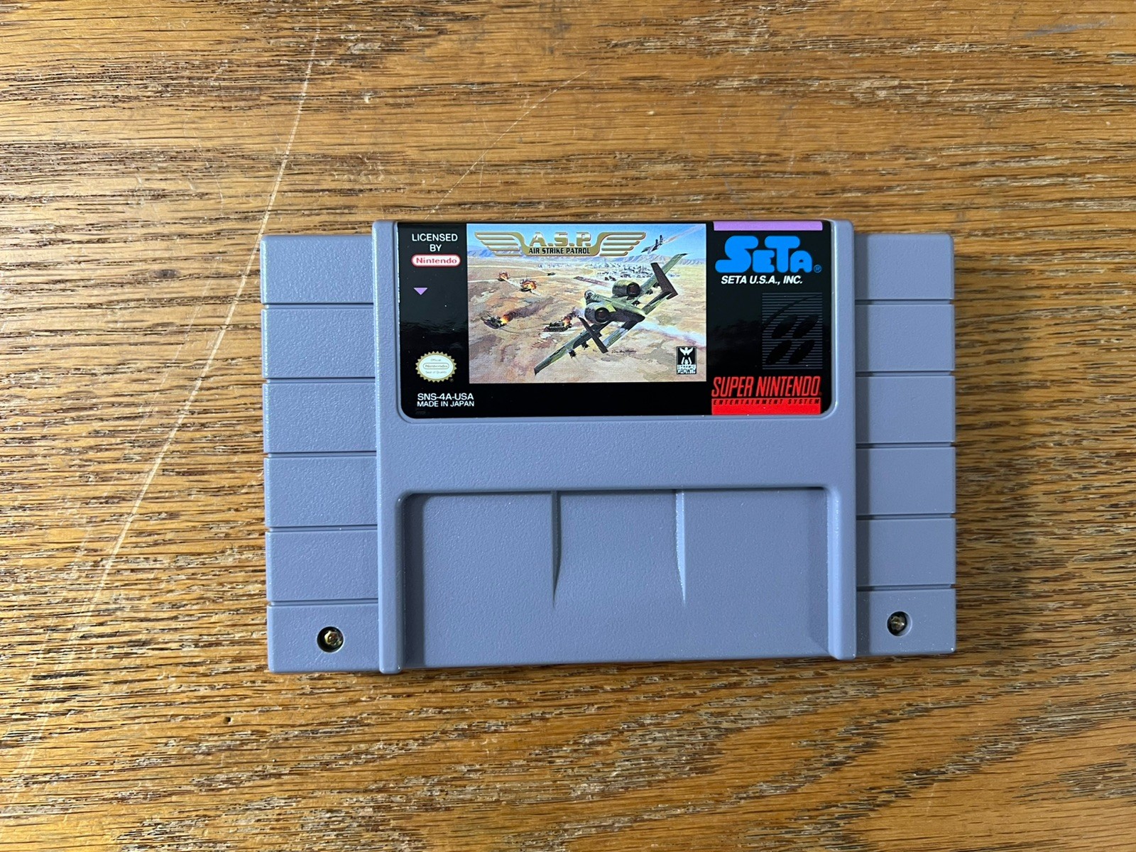 Air Strike Patrol A.S.P Super Nintendo Game Complete in Box W/ Manual CIB SNES