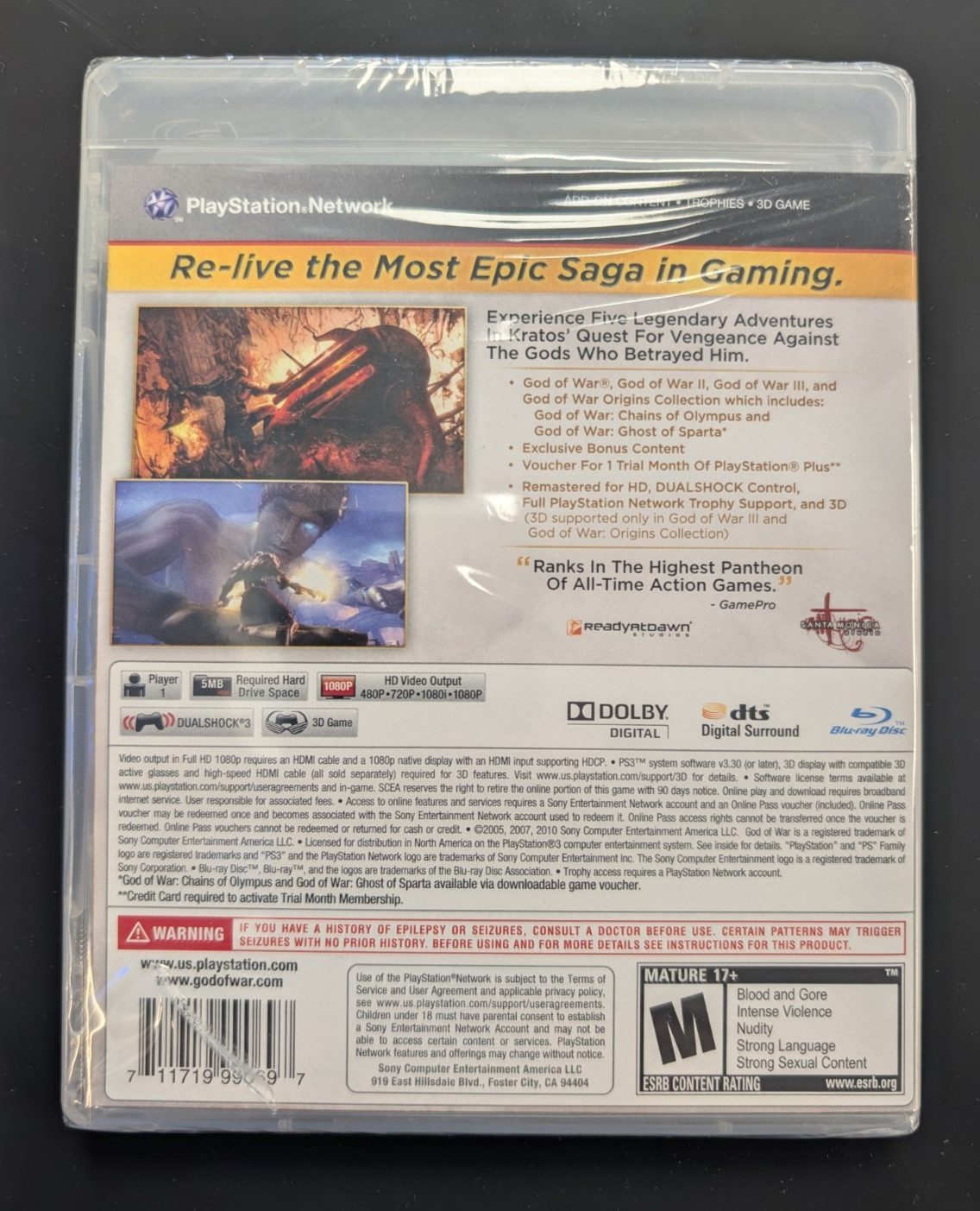 God of War Saga Sony PlayStation 3 PS3 Collection BRAND NEW SEALED