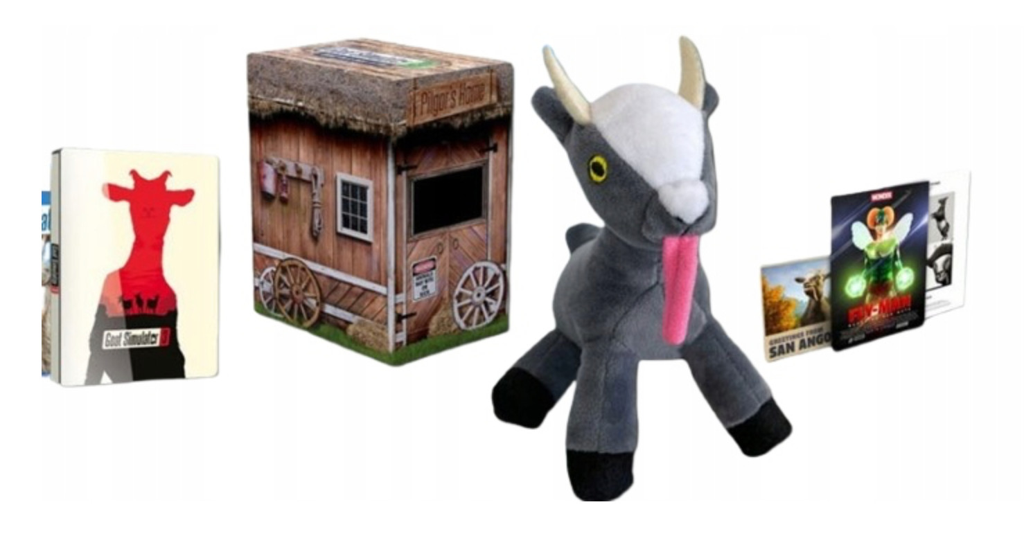 GOAT SIMULATOR 3 IN A BOX EDITION PLUSHY SOUNDTRACK MAP POSTCARDS STEELBOOK NEW