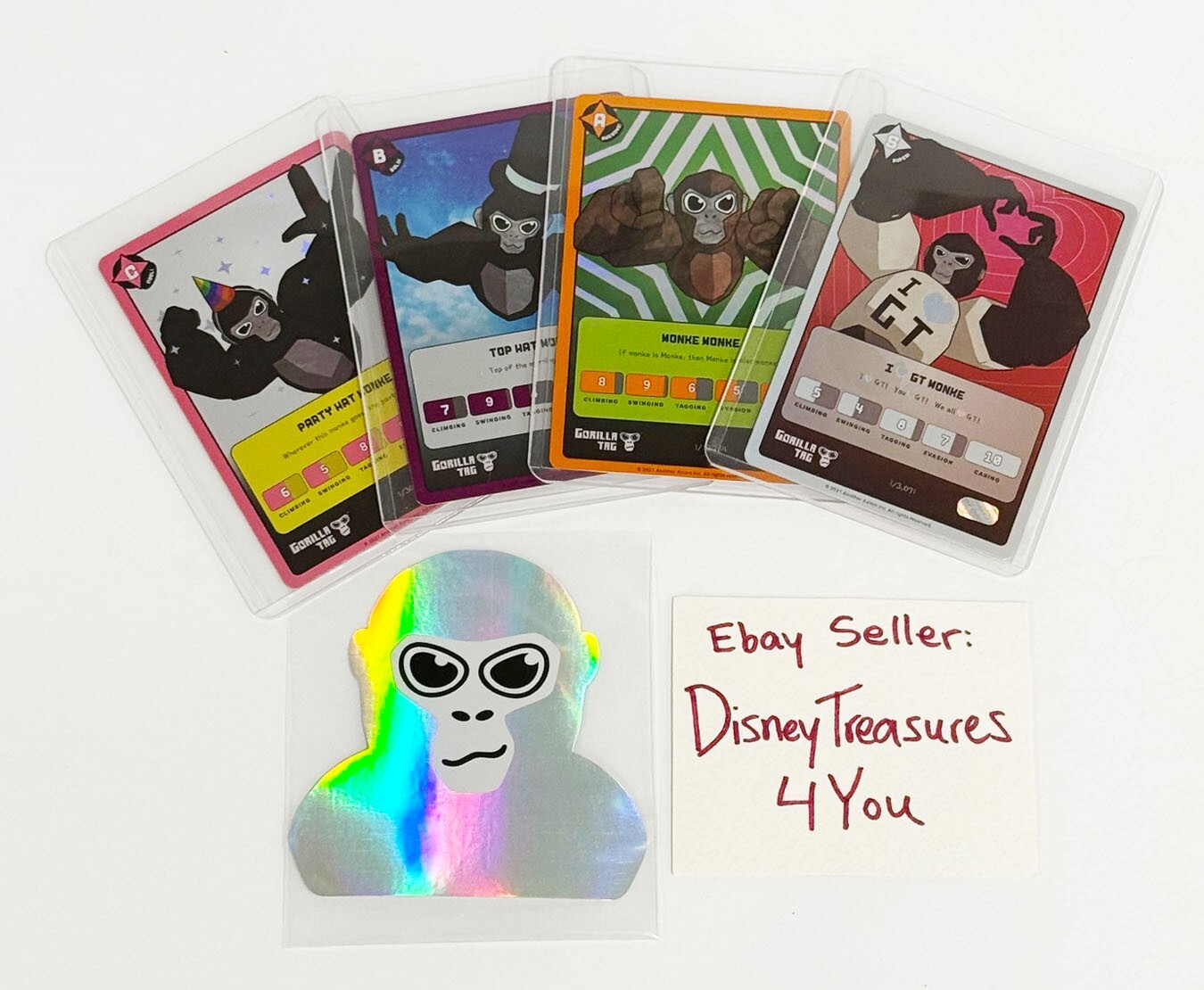 Set of 4 Official Makeship Gorilla Tag Monke Trading Card Limited Edition Rare