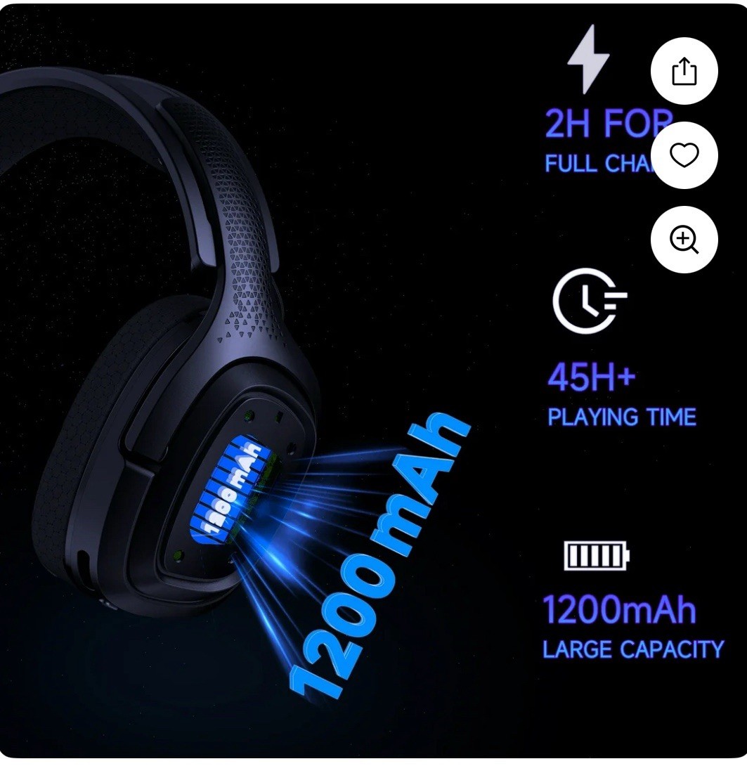 Ffn 2.4GHz Wireless Gaming Headset For Ps5/ps4,pc,switch’ Bluetooth 5.2