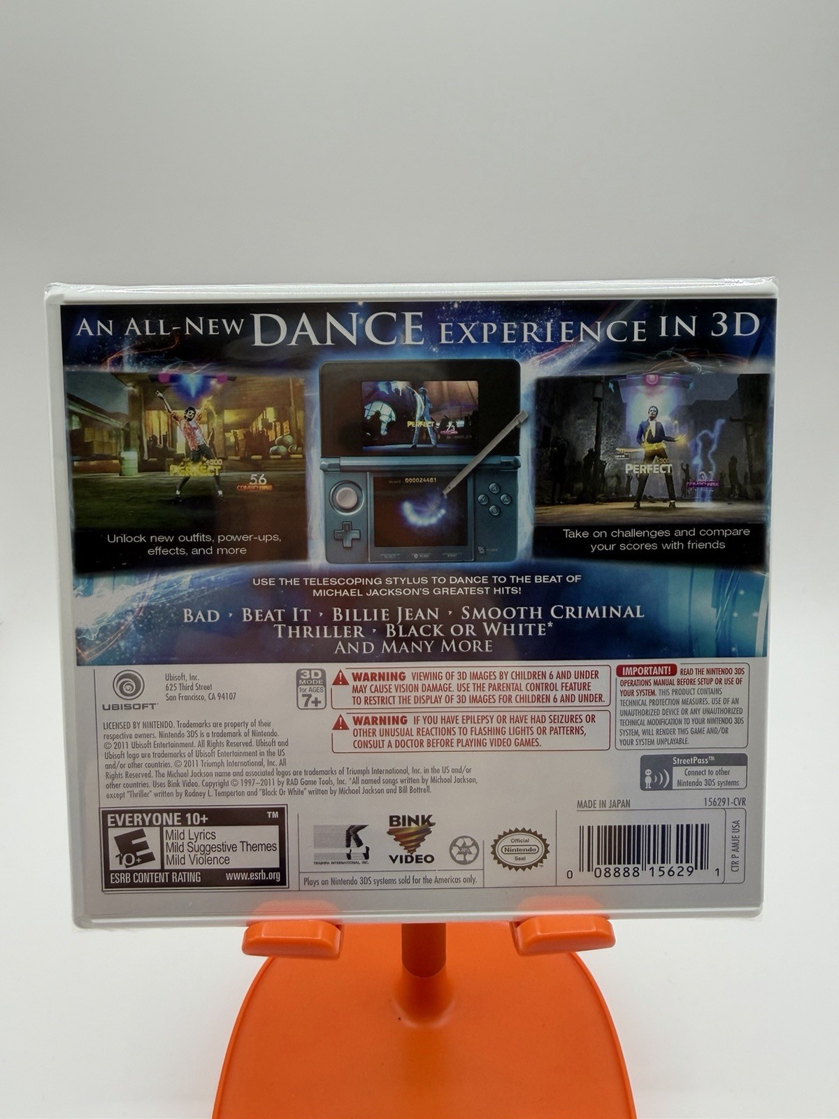 Michael Jackson: The Experience 3D (Nintendo 3DS, 2011) Brand New Factory Sealed
