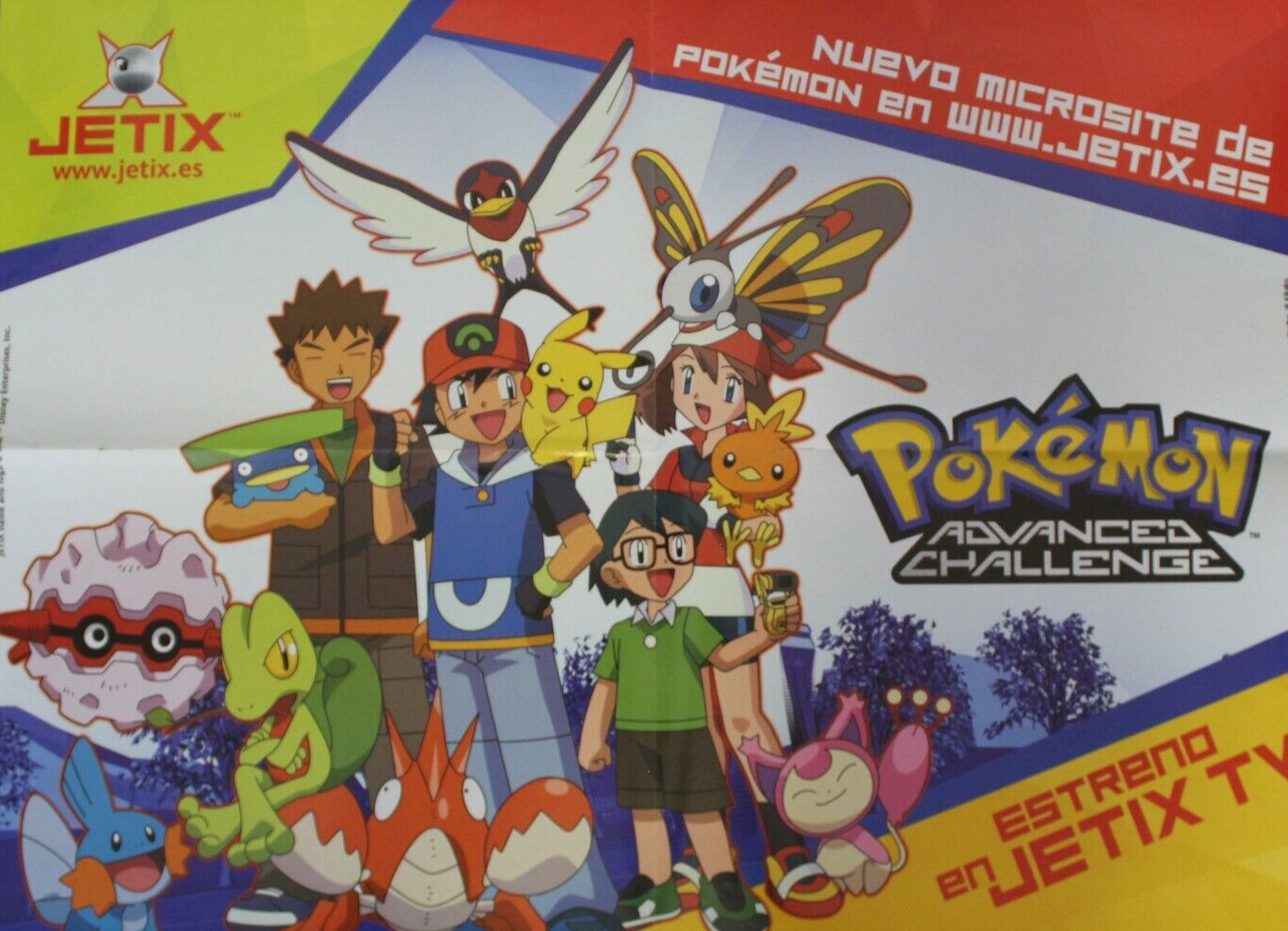 2005 STAR WARS EPISODE 3 Movie + POKEMON Double-Sided Poster 22.8″ x 16.1″ Spain