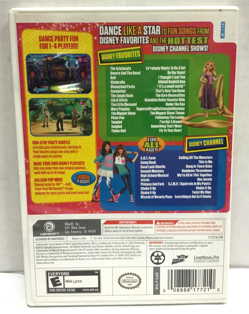 (MA3) Just Dance: Disney Party (Nintendo Wii, 2012) – Complete