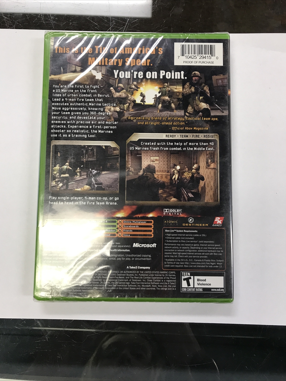 Close Combat First To Fight Microsoft Xbox Brand New Sealed — S2G —