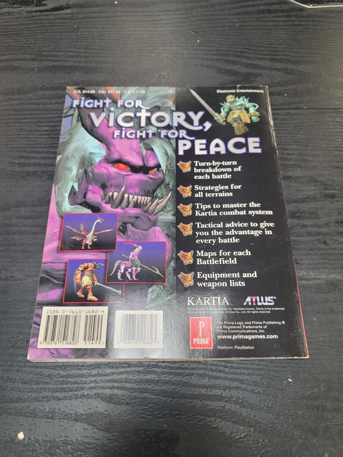 Kartia The Word of Fate Official Prima Strategy Guide Great Shape (B)