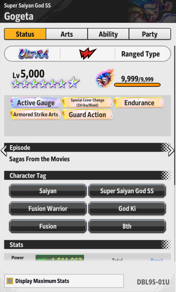 Dragon Ball Legends [14 STARS] – Ultra Gogeta Blue + Legend Broly