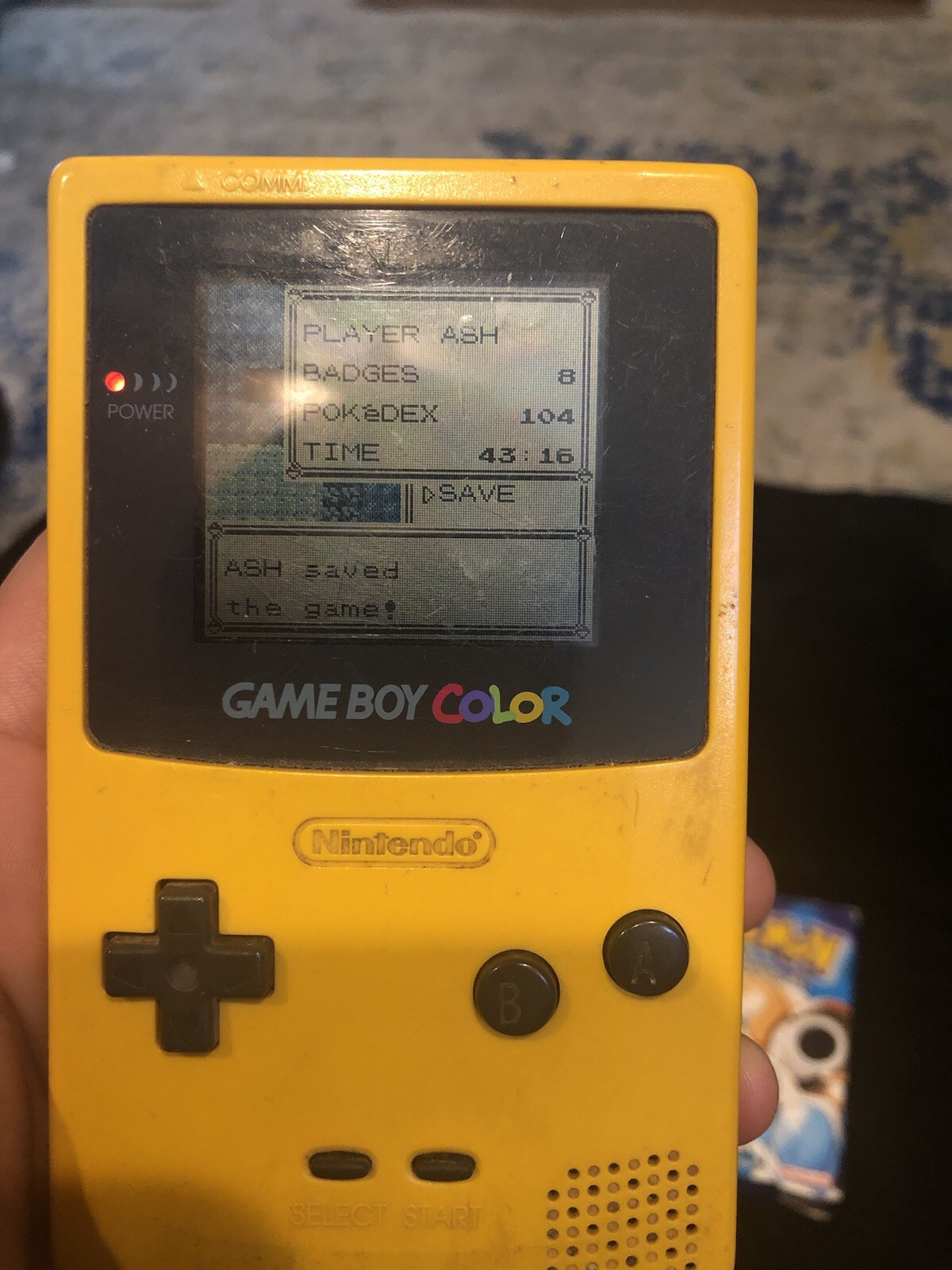 Pokémon Blue With Original Box & Gameboy Color(Yellow)