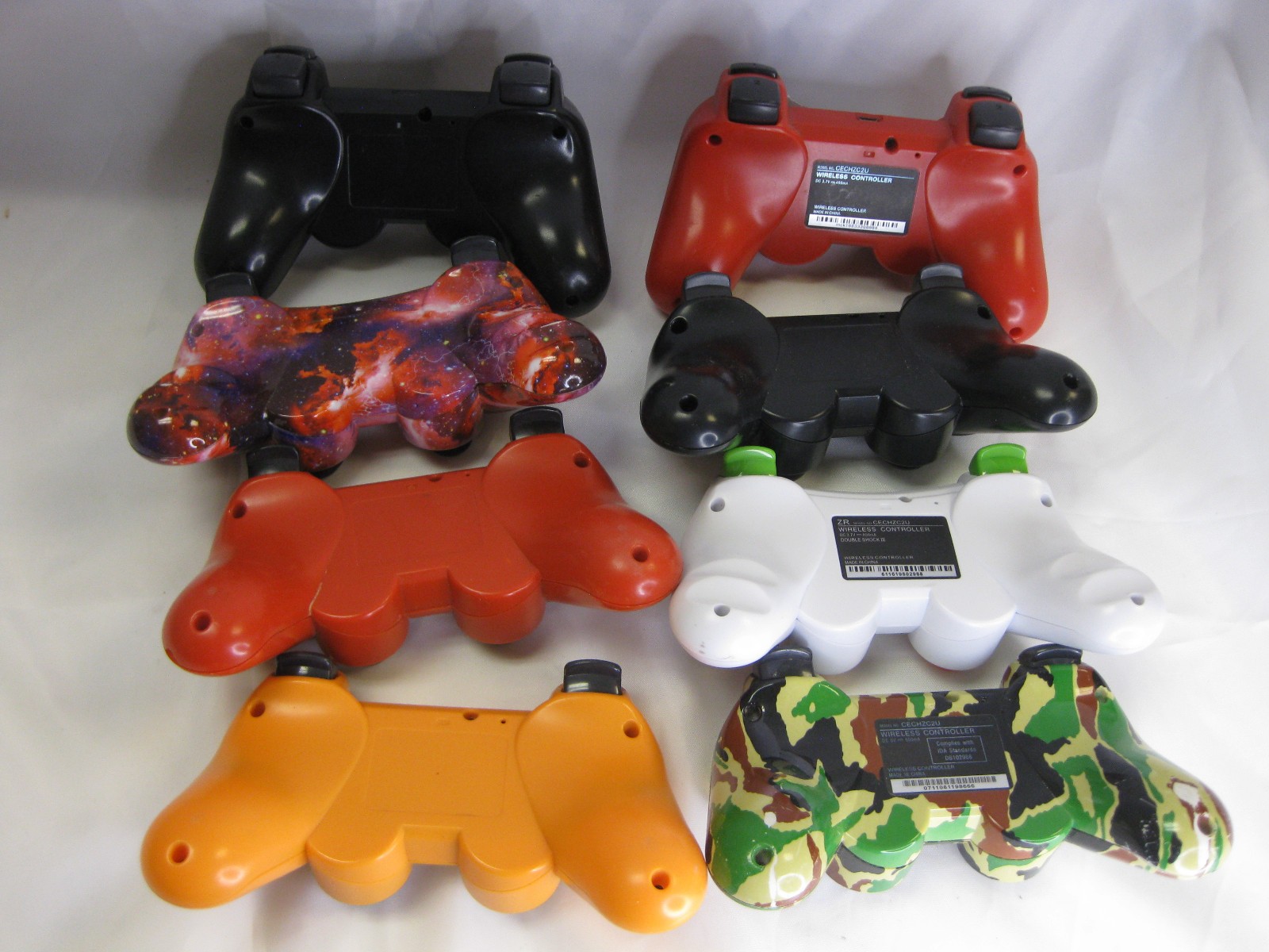 Lot of 8 Third Party PS3 Wireless Controllers FOR PARTS AS-IS