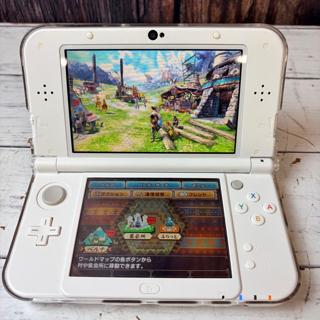 3DS/2DS/DS Nintendo 3Dsll Red-001 Pearl White Charger With Software Japan