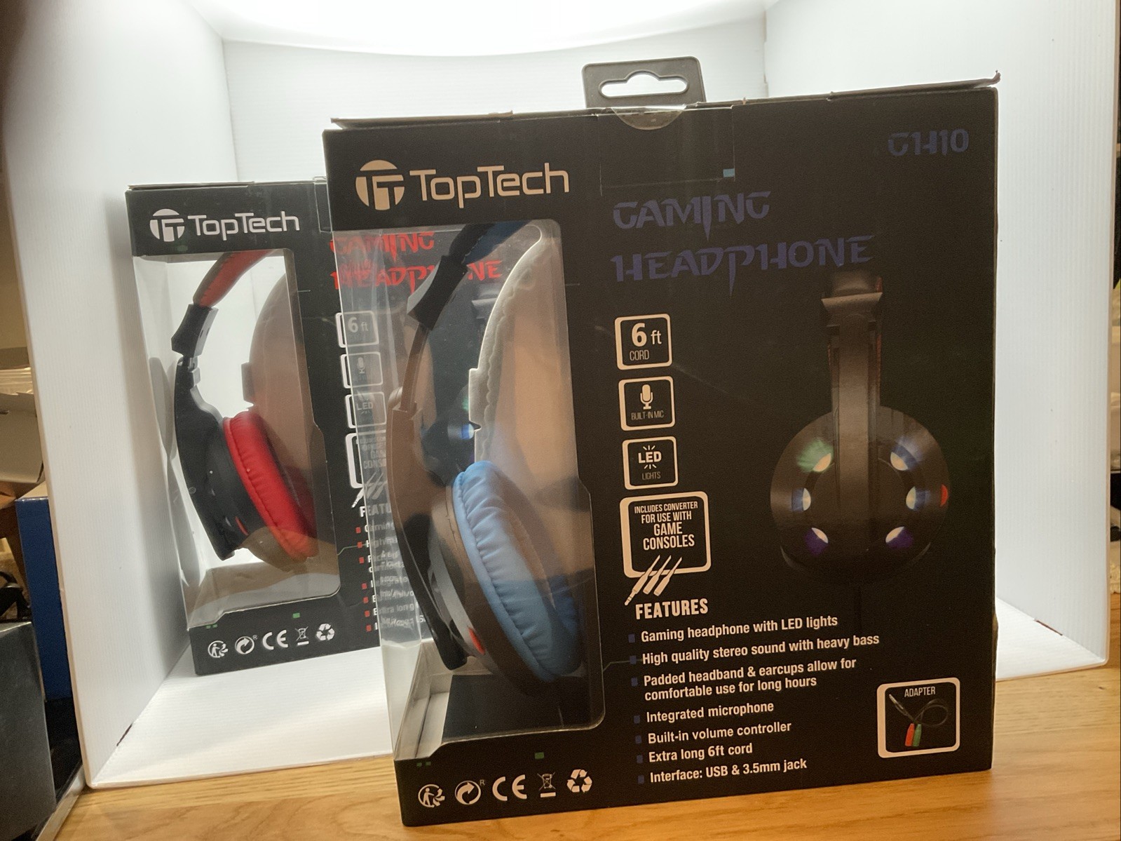 TopTech Gaming Headphone CH10 Game Consoles color-changing LED (NEW)