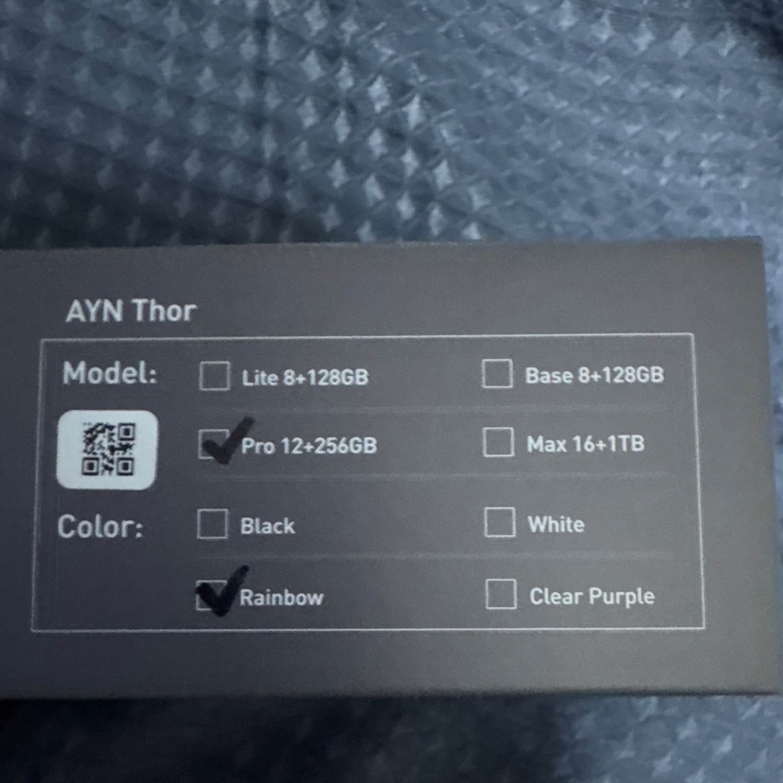 AYN Thor Pro 12 256GB Rainbow – Used/Openbox