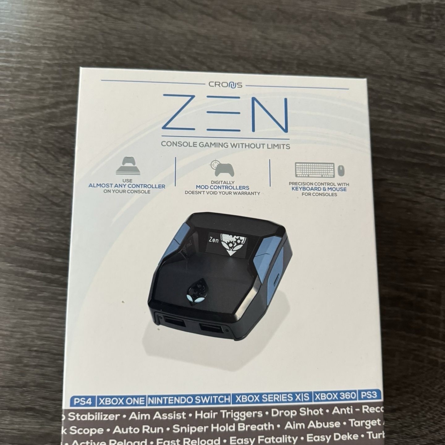 Cronus Zen Wired USB Controller Adapter PS4 Xbox One/Series X|S Switch, KB+Mouse