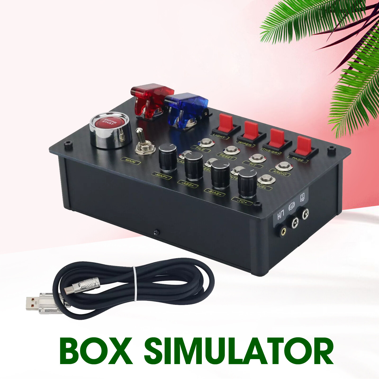 Horizontal Button Box SIM Racing Control Box Simulator for Simagic Fanatec ZQSR