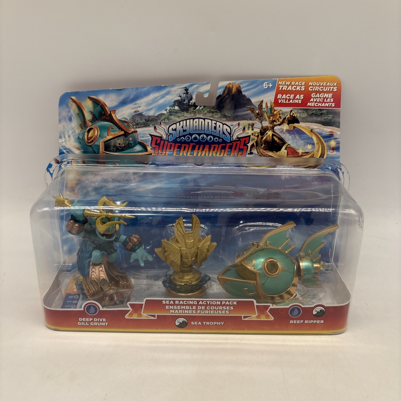 Skylanders Supercharger Sea Racing Action Pack Gill Grunt Sea Trophy Reef Ripper