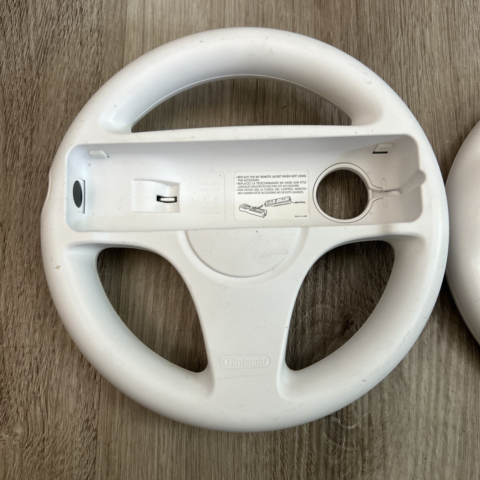 Nintendo Wii Steering Wheel x2 Mario Kart Racing OEM Official White RVL-024