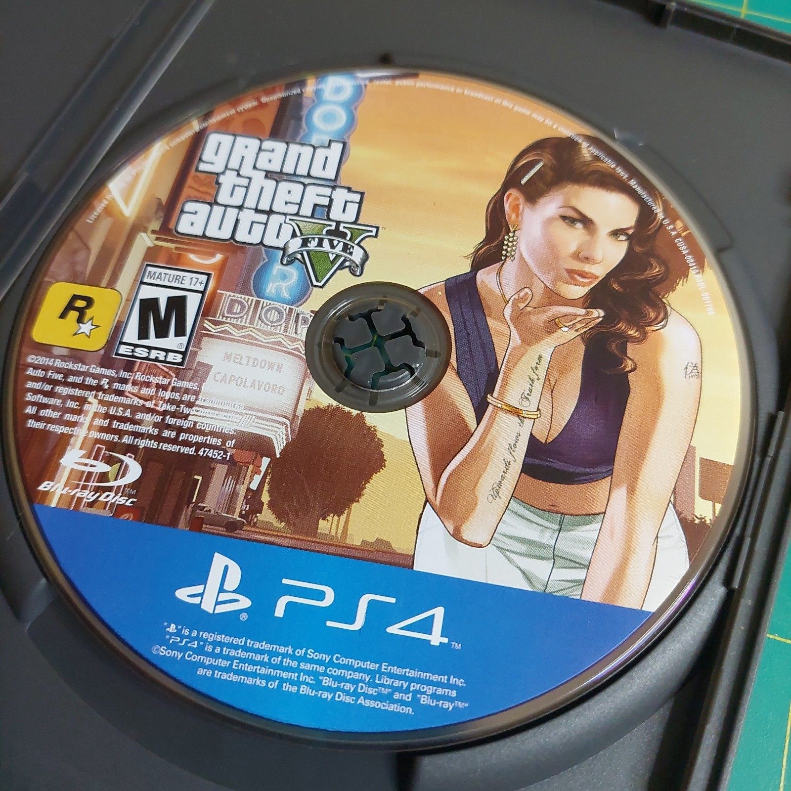 Rockstar Grand Theft Auto V (GTA 5) PS4 2014 M NTSC-U/C TESTED Disc Only