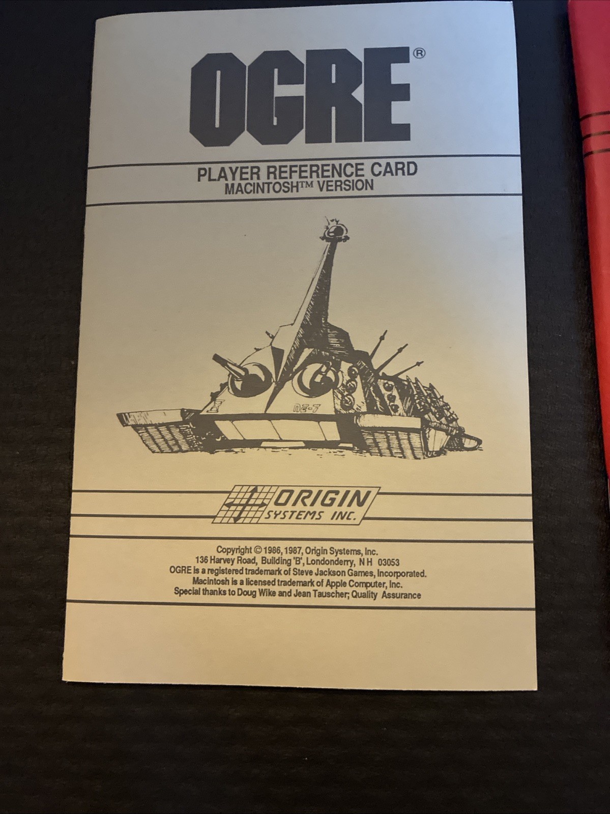 Ogre (1986) Macintosh – 100% COMPLETE – Rare Origin Badge & Sticker Sheet