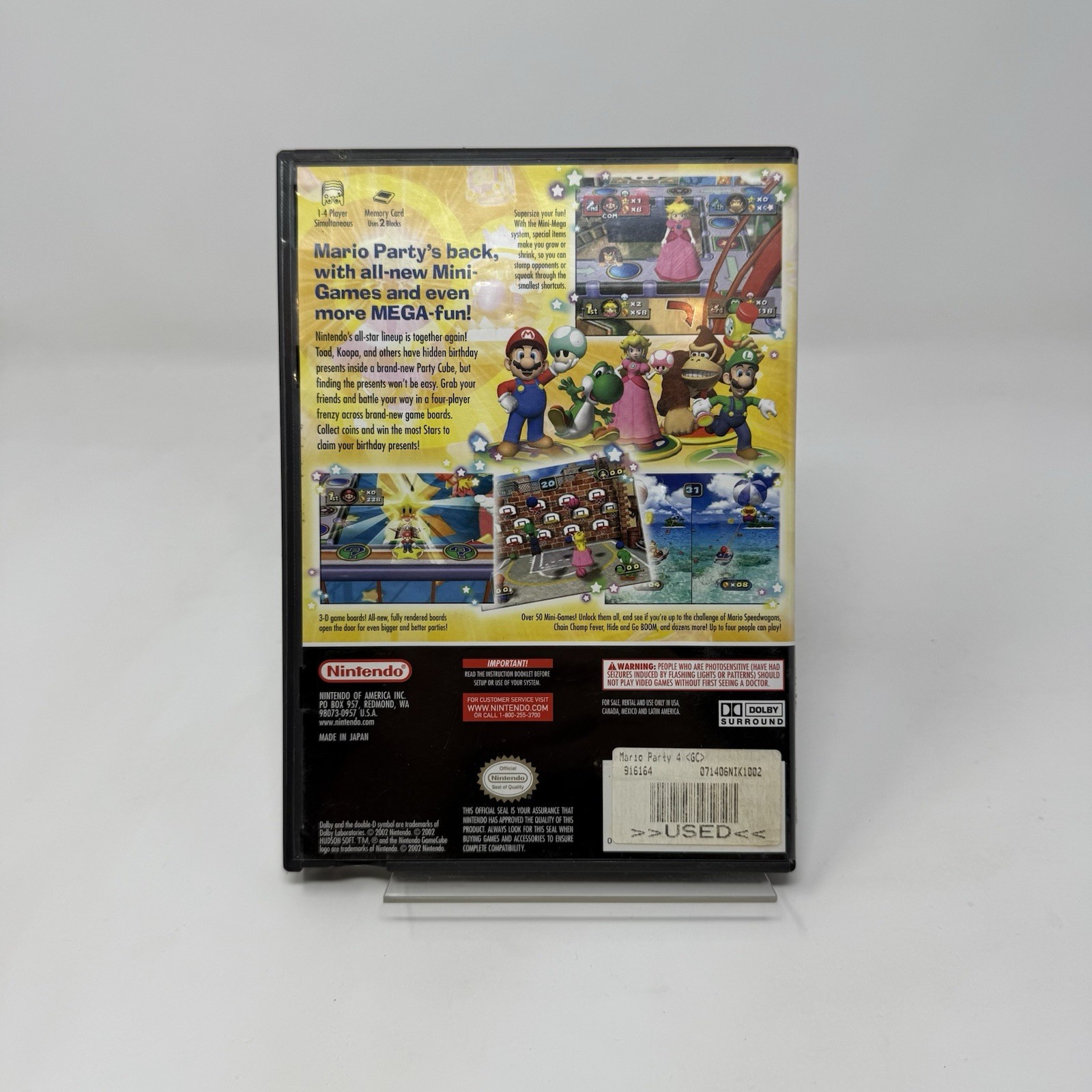 Mario Party 4 (Nintendo GameCube, 2002) CIB W/ Manual. TESTED And Working