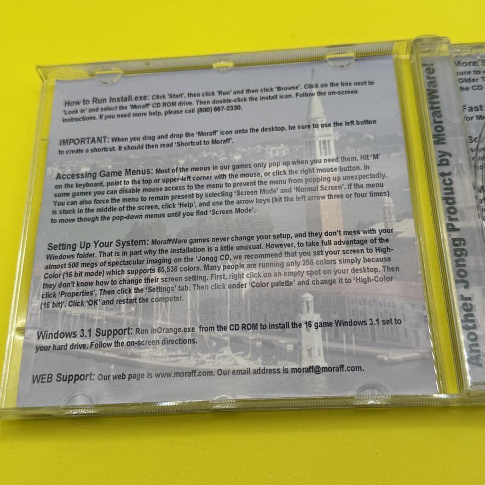 The ‘Jongg CD’ by MoraffWare – Vintage PC Software Windows 95 NT
