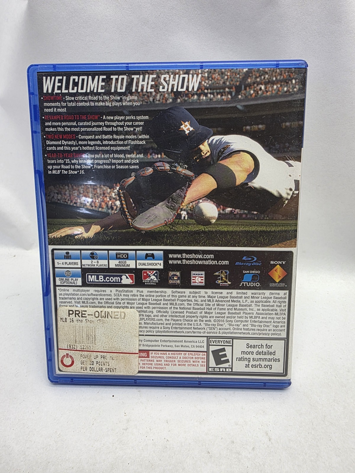 MLB 16 The Show Sony Playstation 4 PS4 Tested and Working Free Shipping!
