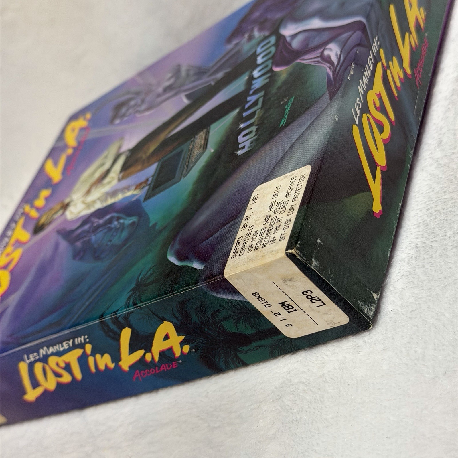 Les Manley Lost in L.A.⭐️Complete CIB⭐️Big Box IBM PC 3.5″ Vintage